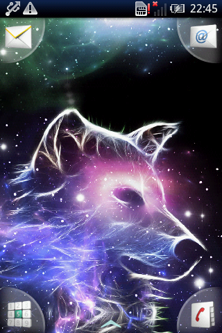Neon Wolf Galaxy Parallax LWP