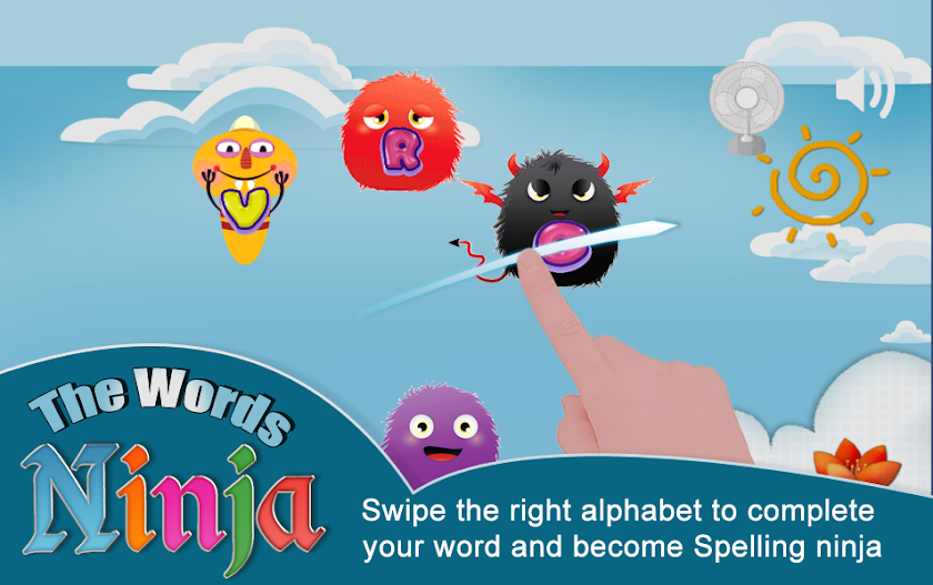 Words Ninja Spelling Learning Screen 1
