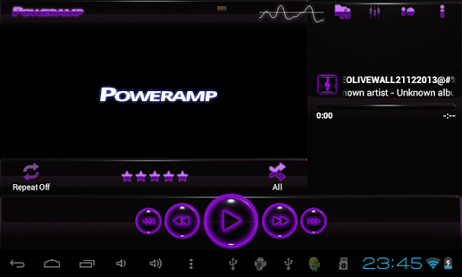 poweramp skin glow purple Screenshots 0