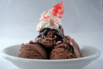 Chocolate Peppermint Snow Ice Cream