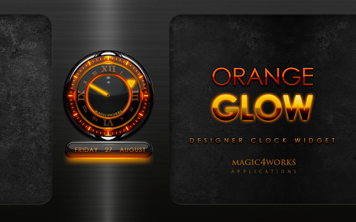Orange Glow Magic Clock Widget