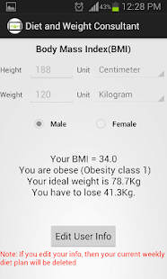 Diet and Weight Advisor Free Screenshots 4