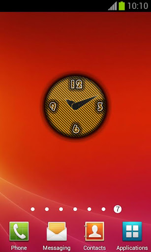 Orange Striped Clock + alarm