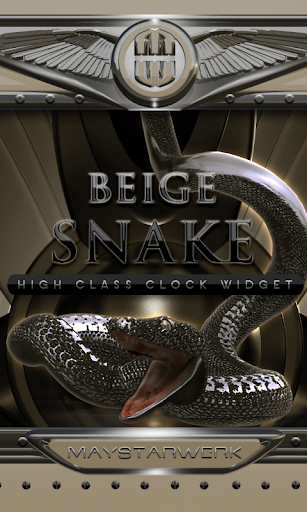 beige snake clock widget