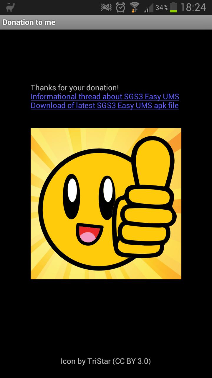 SGS3 Easy UMS Support4Dev Screen 2