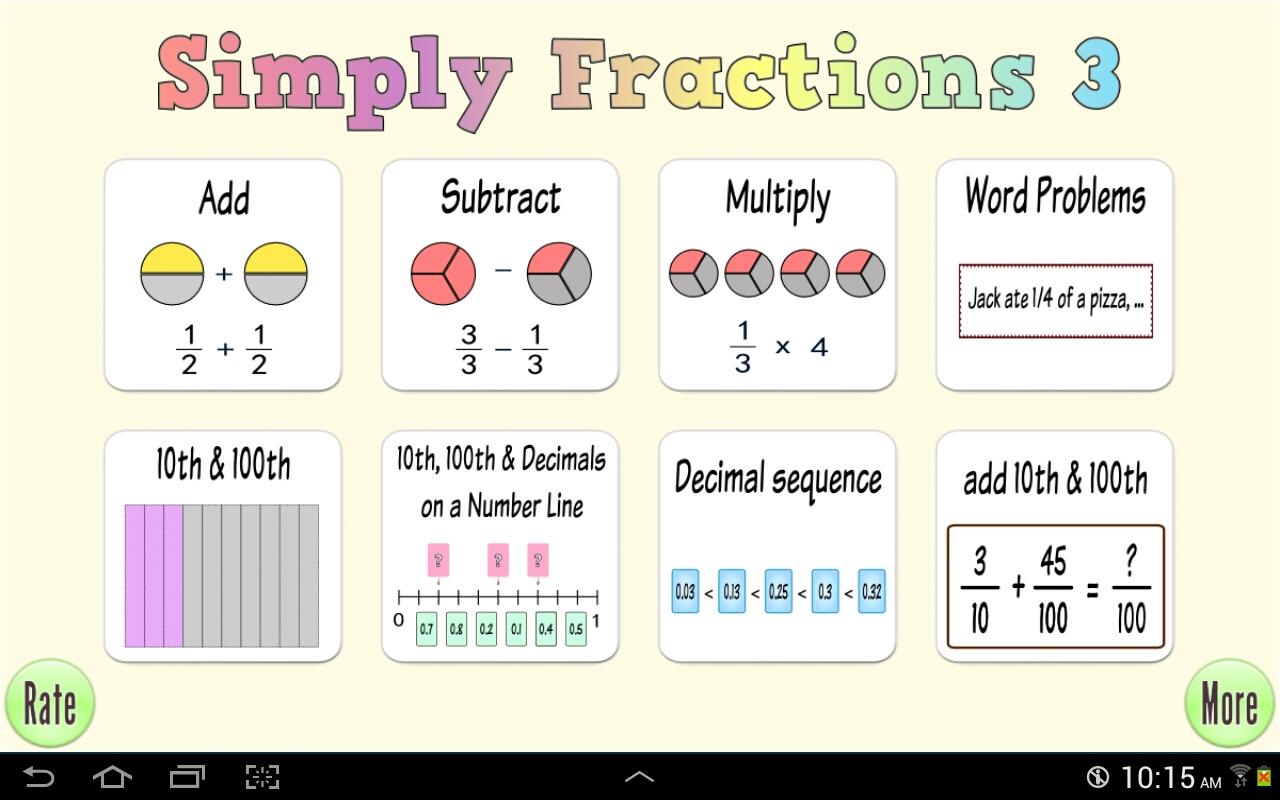 Worksheet Fractions For Grade 3 simply fractions 3 lite android apps on google play screenshot