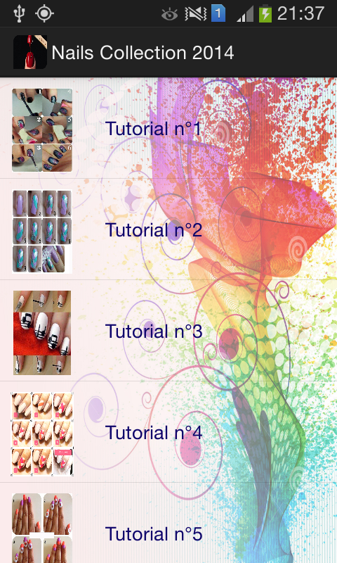 Android application Nails Collection screenshort