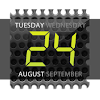 Digital clock widget. Black