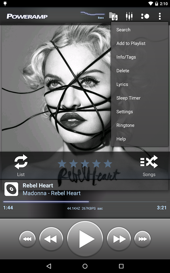 Poweramp Music Player (Trial) - screenshot