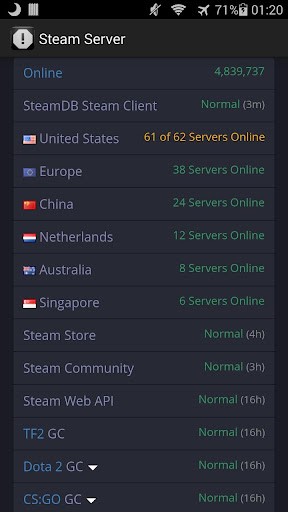 【免費工具App】Steam Server Status-APP點子