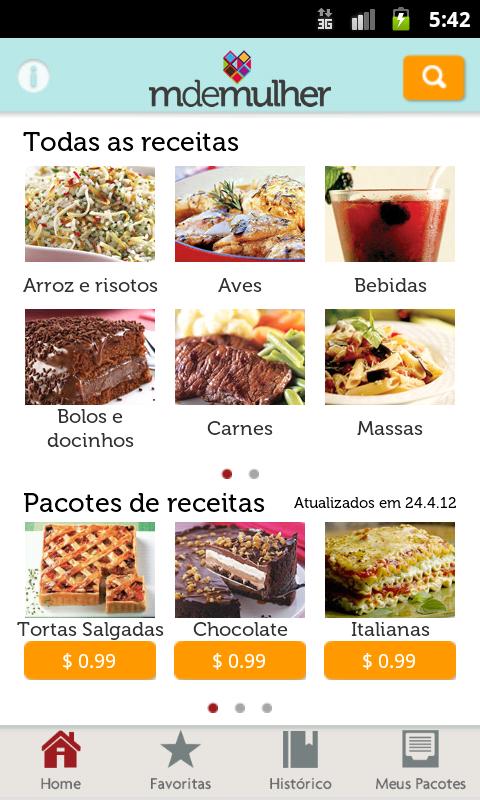 Android application Receitas Fáceis MdeMulher screenshort