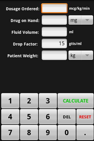 InfusionCalc Screen 3