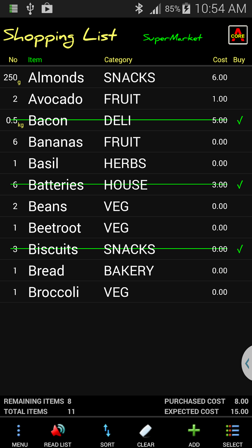 Shopping List Maker Plus Screen 2