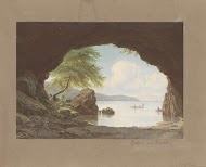Landschap naar het schilderij Fjeldgrotte paa Bornholm van G.E. Libert