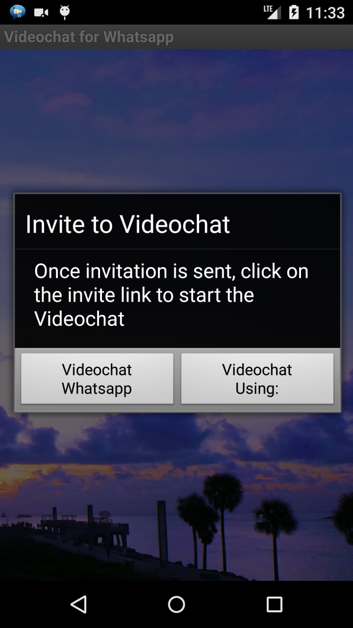 Android application Video chat for any APP screenshort