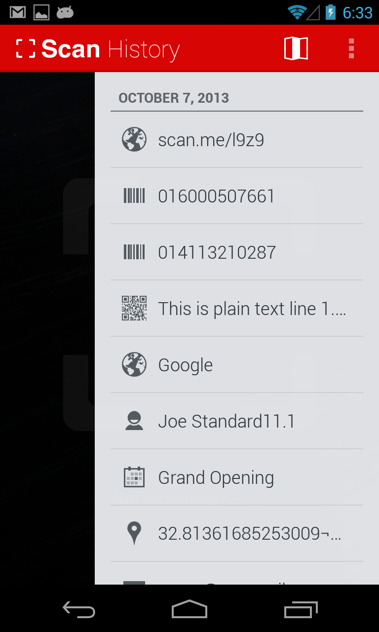 Scan - QR and Barcode Reader Screen 3