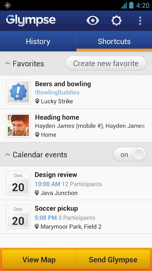 Glympse Android