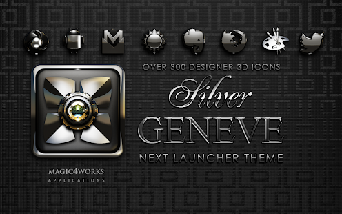 Next Launcher Theme Silver Gen