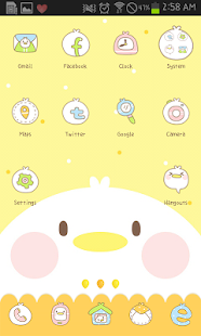 How to download Yellow Chick go launcher theme lastet apk for bluestacks