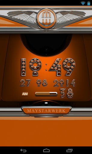 【免費個人化App】Digi Clock Widget Orange Diamo-APP點子