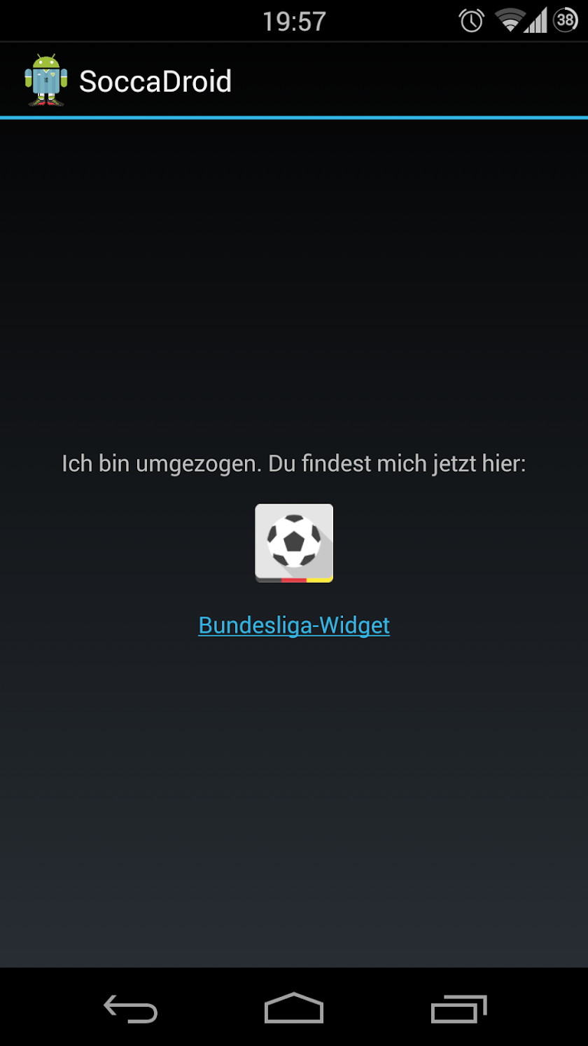 SoccaDroid Bundesliga+ Pro Screen 1