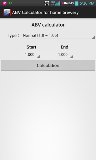 ABV Calculator for HomeBrewery