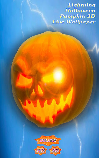 Lightning Halloween Pumpkin 3D