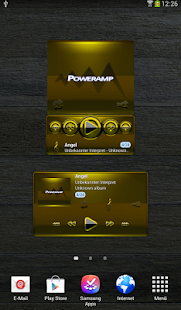 Poweramp widget BLACK YELLOW Screenshots 2