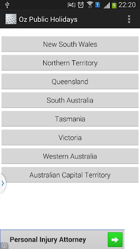 Oz Public Holidays