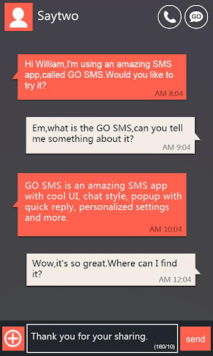 免費下載個人化APP|GO SMS PRO WP8Orange THEMEEX app開箱文|APP開箱王