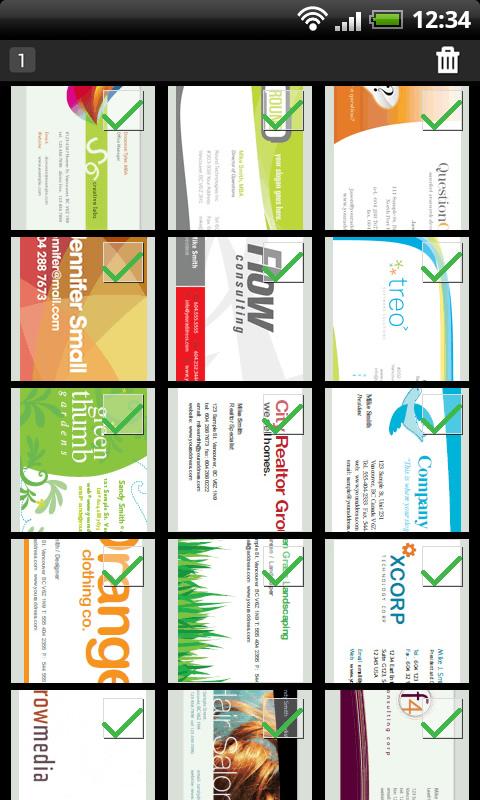 Biz cards viewer Carda Screen 3