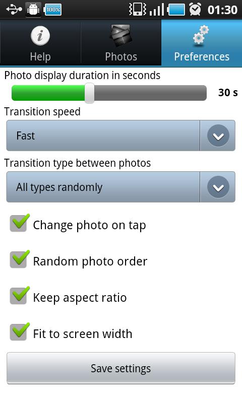 Slidepics Live Wallpaper Screen 1