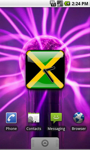 Jamaica Flag Clock Widget