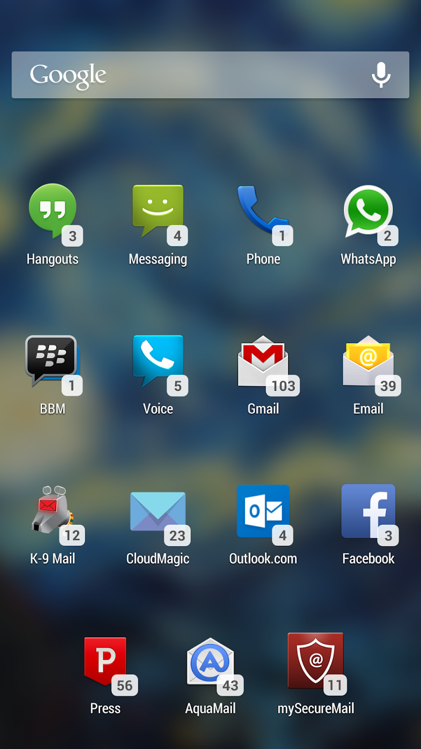TeslaUnread for Nova Launcher Screen 2
