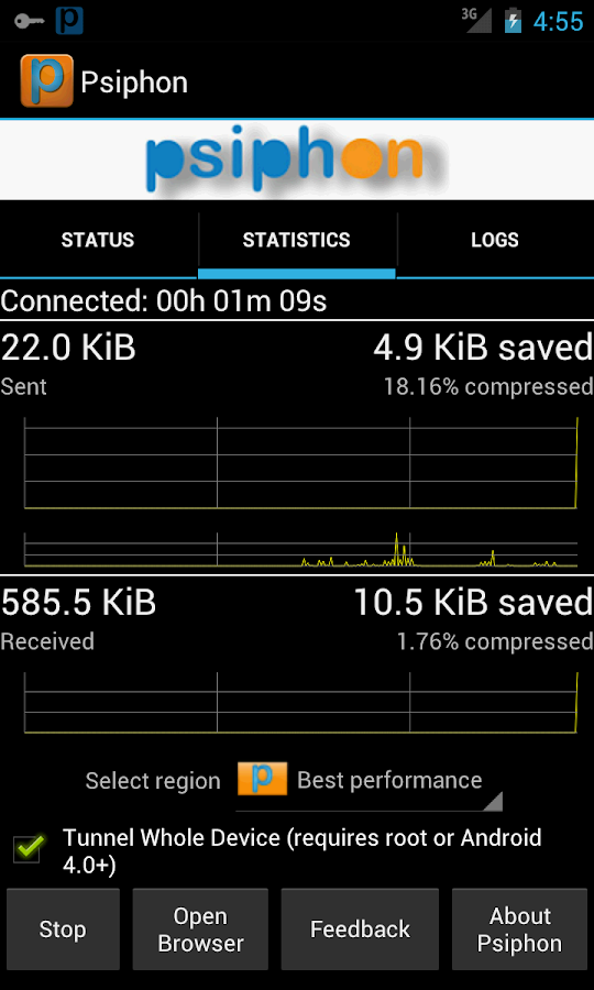 Psiphon - screenshot