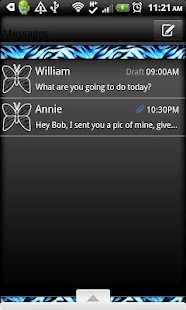 GO SMS THEME/BlueAnimal Screenshots 1