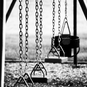 swings by Tim Hauser - Black & White Objects & Still Life
