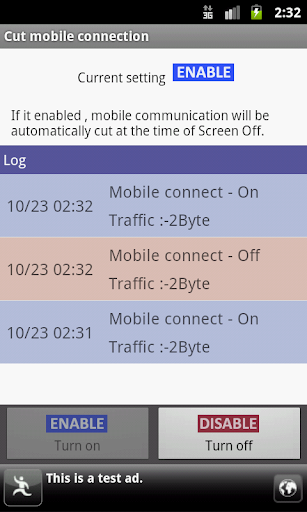 Cut mobile connection