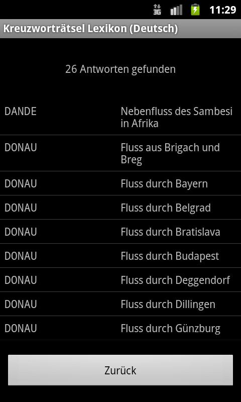 Crossword Dictionary (German) Screen 2