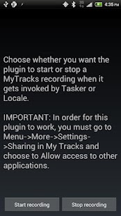 MyTracks Tasker Locale Plug-in