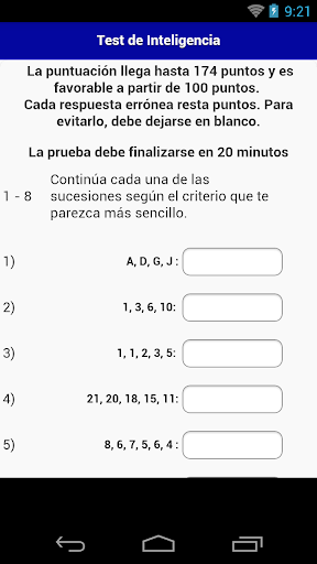 Test Inteligencia