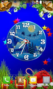 download Christmas Clock live wallpaper free