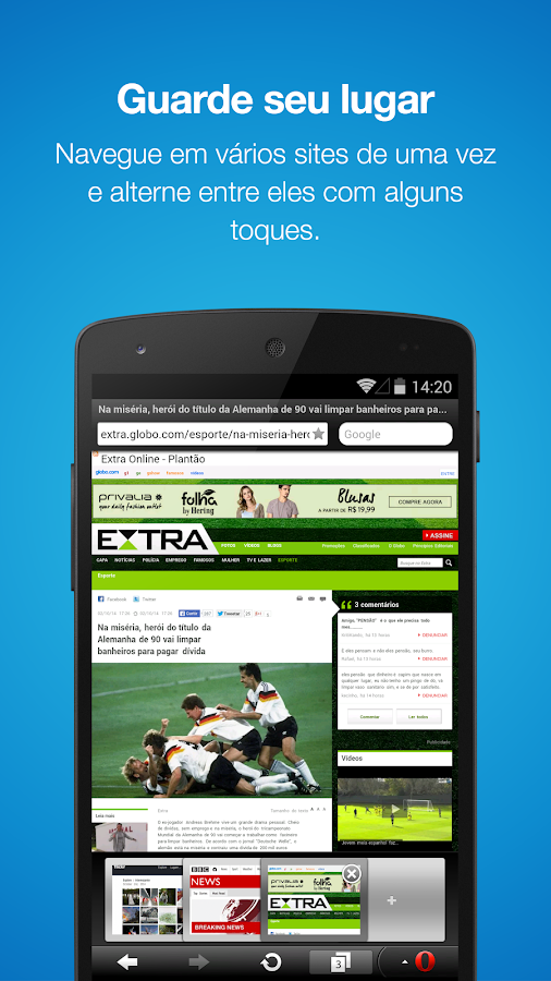 Navegador da Web Opera Mini - screenshot