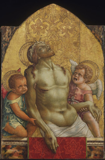 Dead Christ Supported by Two Angels