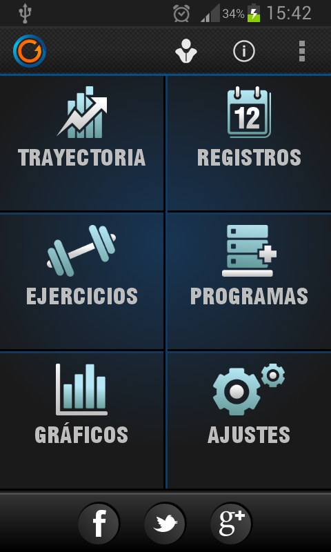 Android application Gymprovise Gym Workout Tracker screenshort