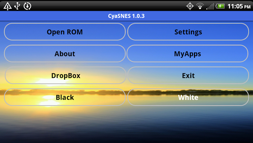CyaSNES (SNES Emulator) Screen 3