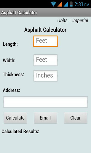 Asphalt Calculator