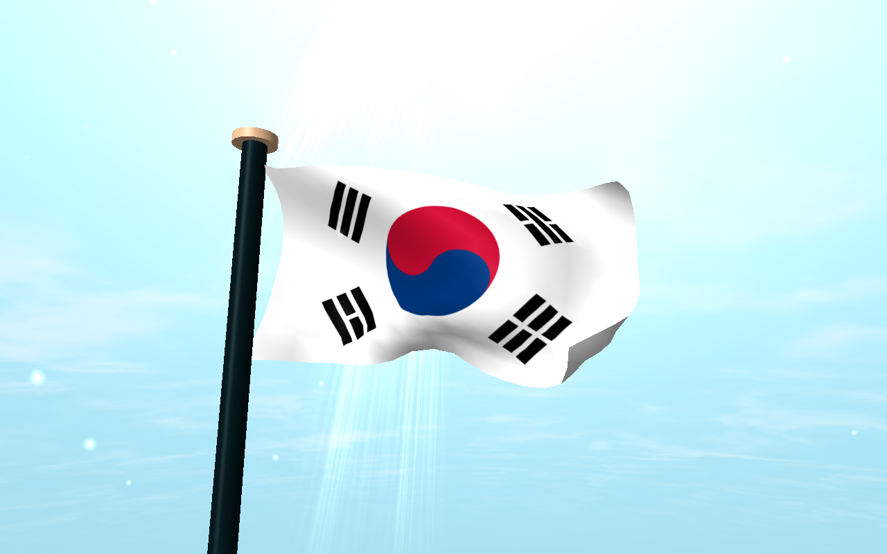 South Korea Flag 3D