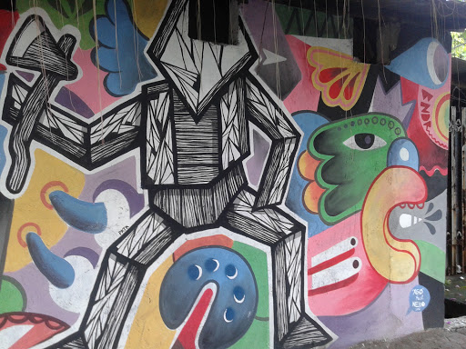 Mural Man and Axe