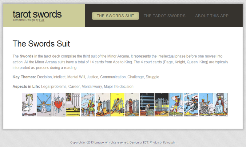 Tarot Swords Screen 3